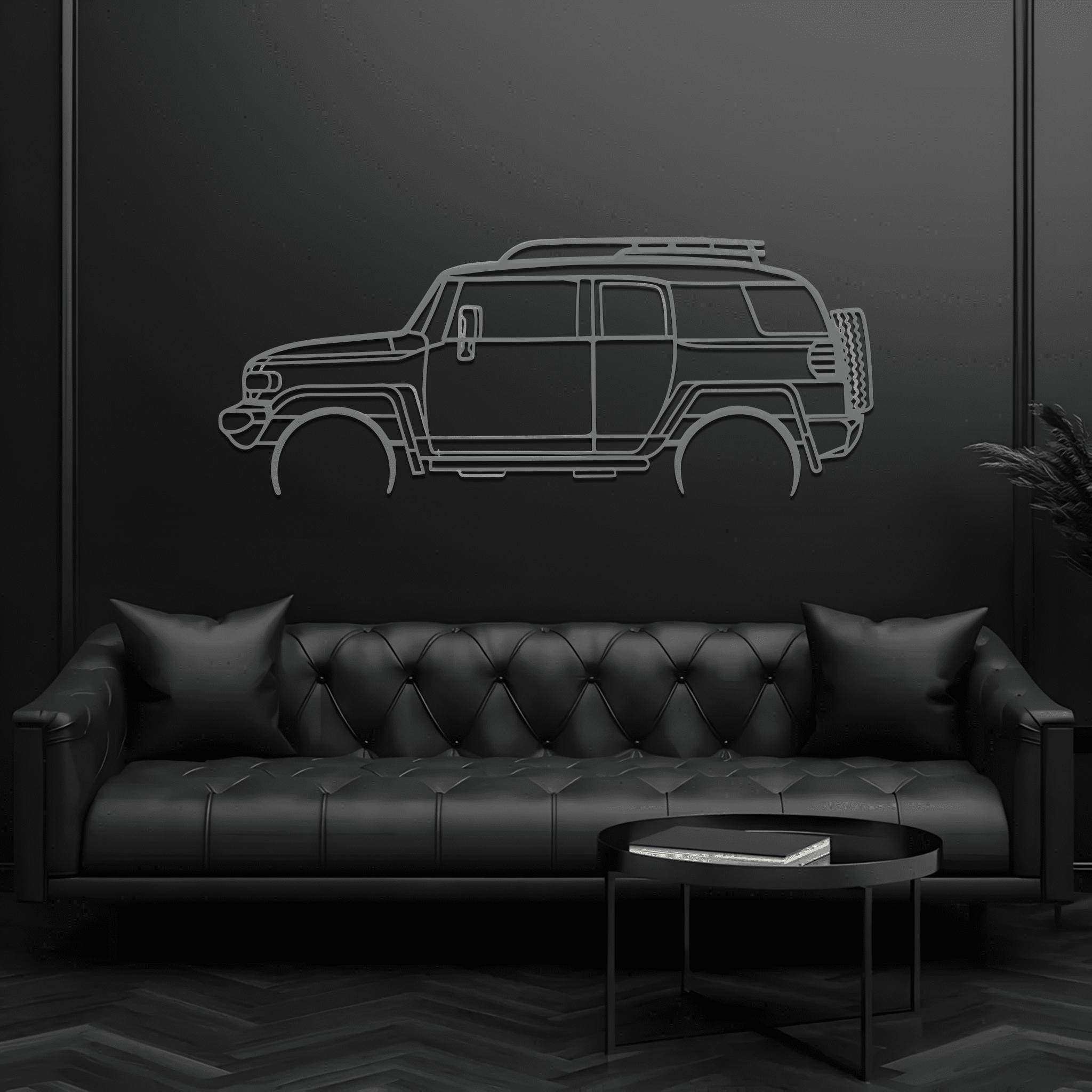 FJ Cruiser Silhouette Metal Wall Art - CikosWallArt