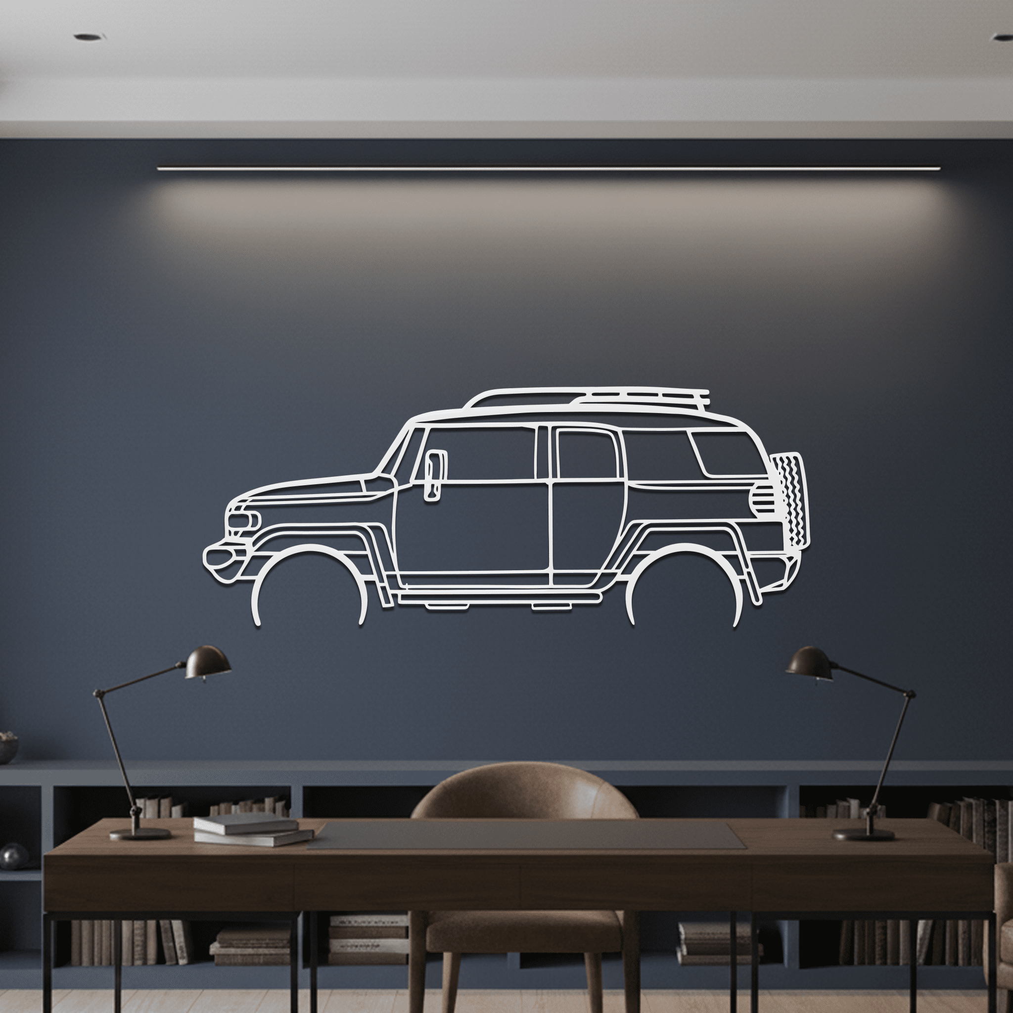 FJ Cruiser Silhouette Metal Wall Art - CikosWallArt