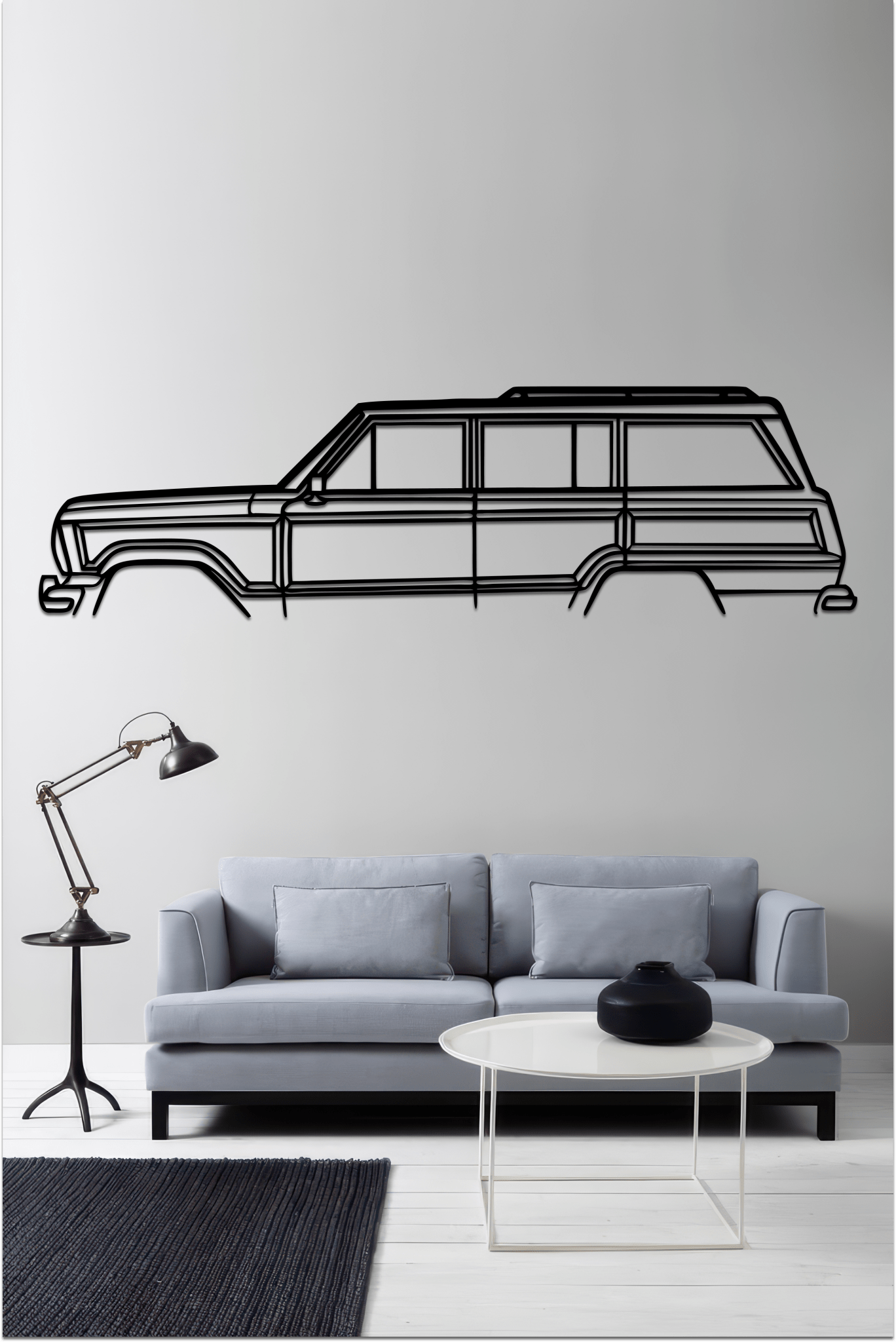 Grand Wagoneer Classic Silhouette Metal Wall Art - CikosWallArt