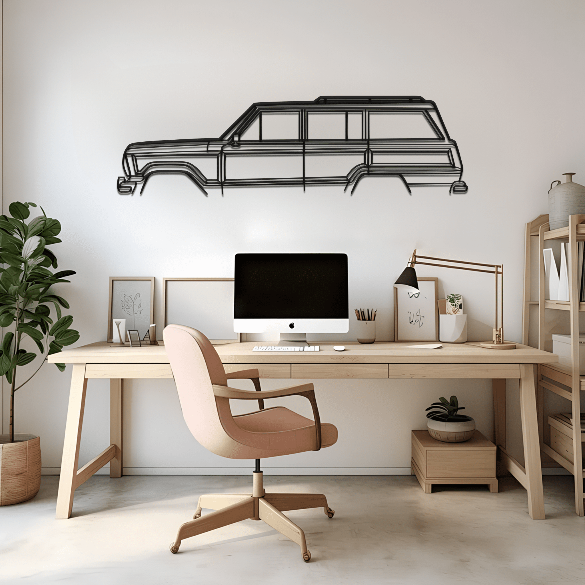 Grand Wagoneer Classic Silhouette Metal Wall Art - CikosWallArt