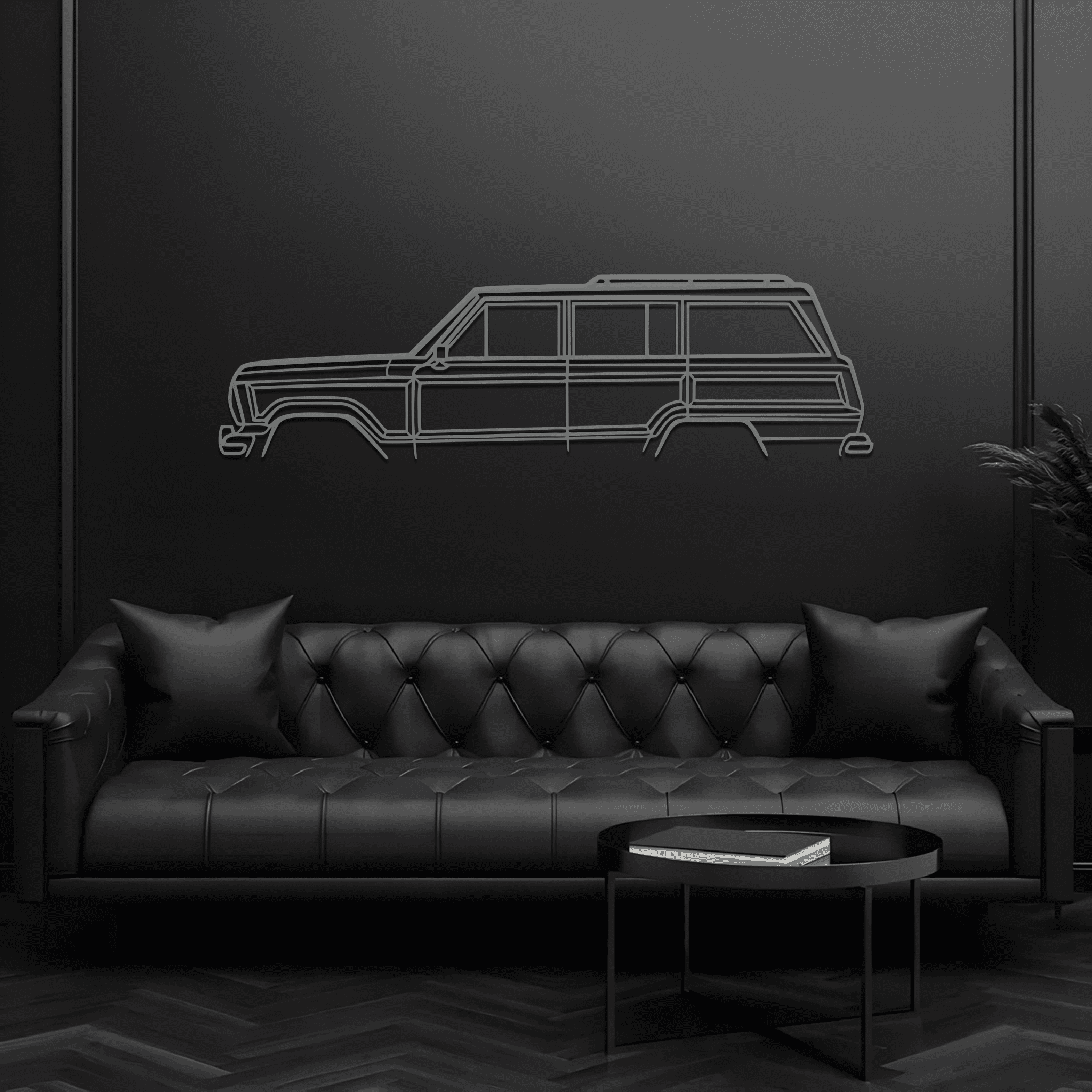 Grand Wagoneer Classic Silhouette Metal Wall Art - CikosWallArt