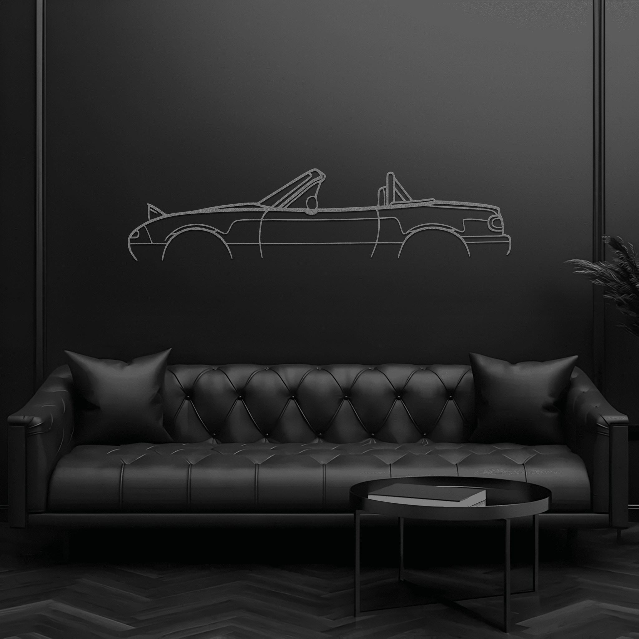 Miata MX 5 NA Roll Bar 1994 Silhouette Metal Wall Art - CikosWallArt