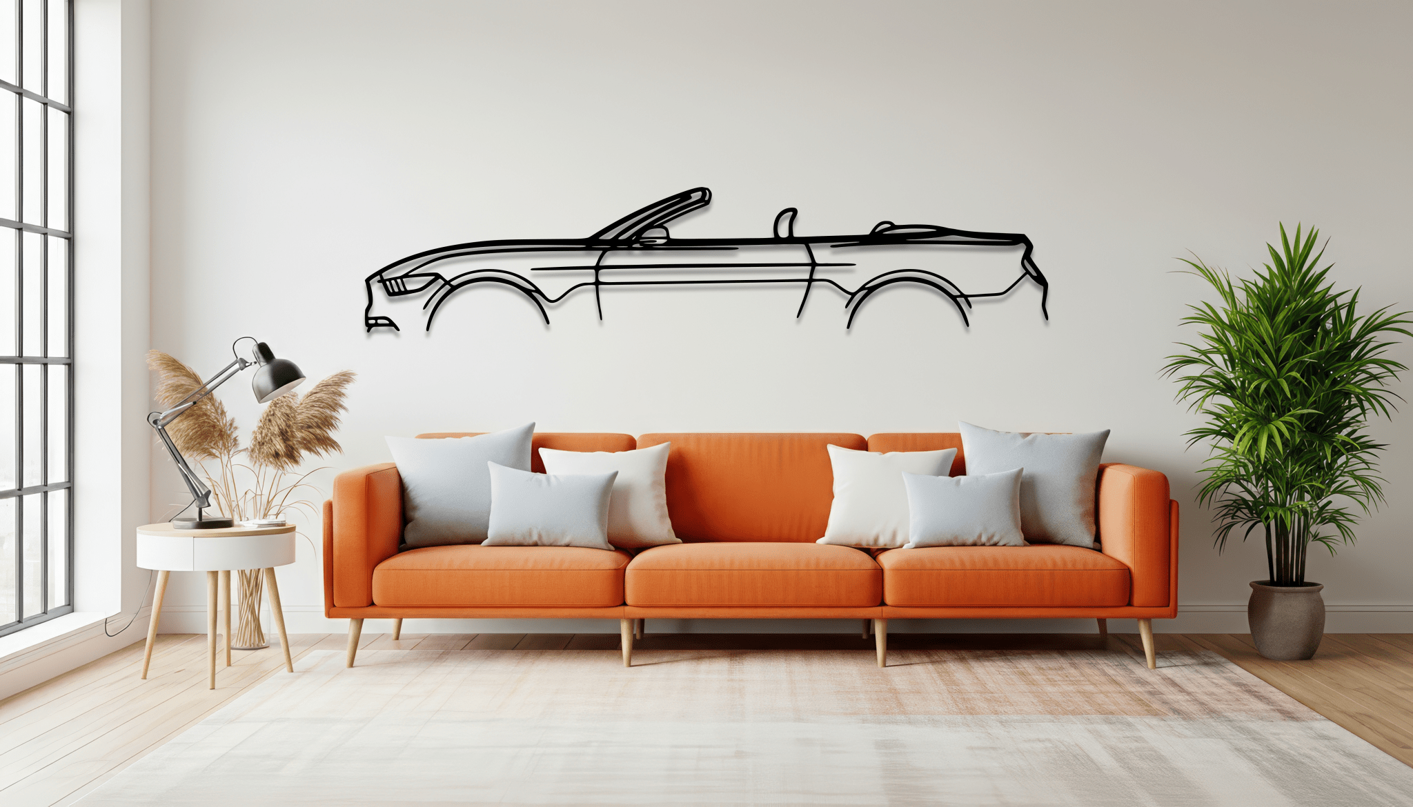 Mustang GT S550 Convertible Metal Wall Art – Ford Silhouette Steel Decor - CikosWallArt