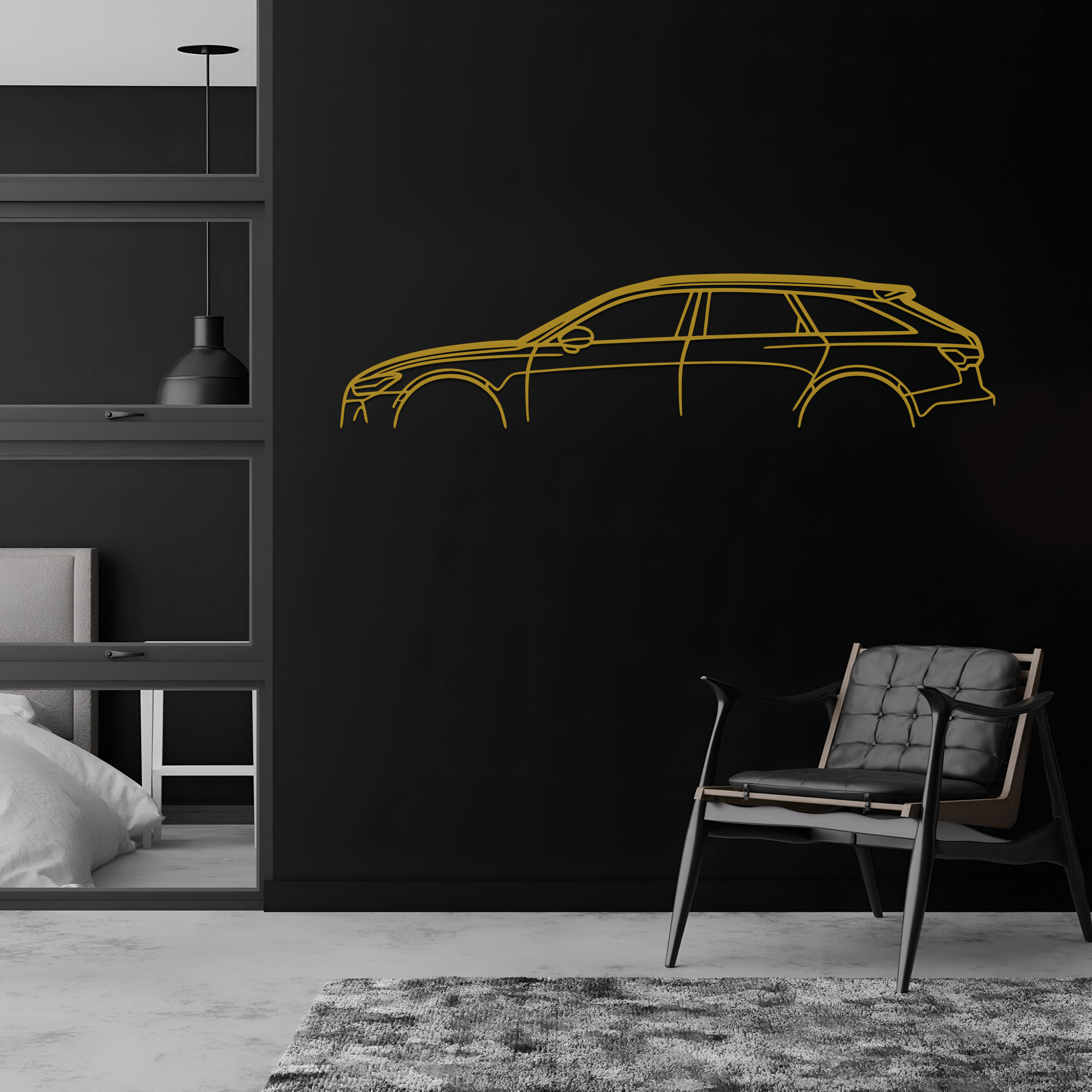 RS6 Silhouette Metal Wall Art - CikosWallArt